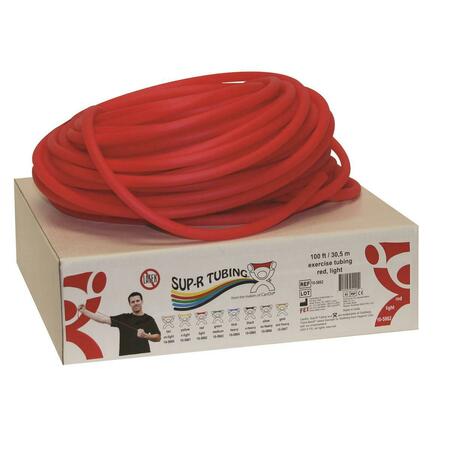 SUP-R TUBING 100 ft.atex Free Exercise Tubing with Dispenser Roll, Red - Light 1447366